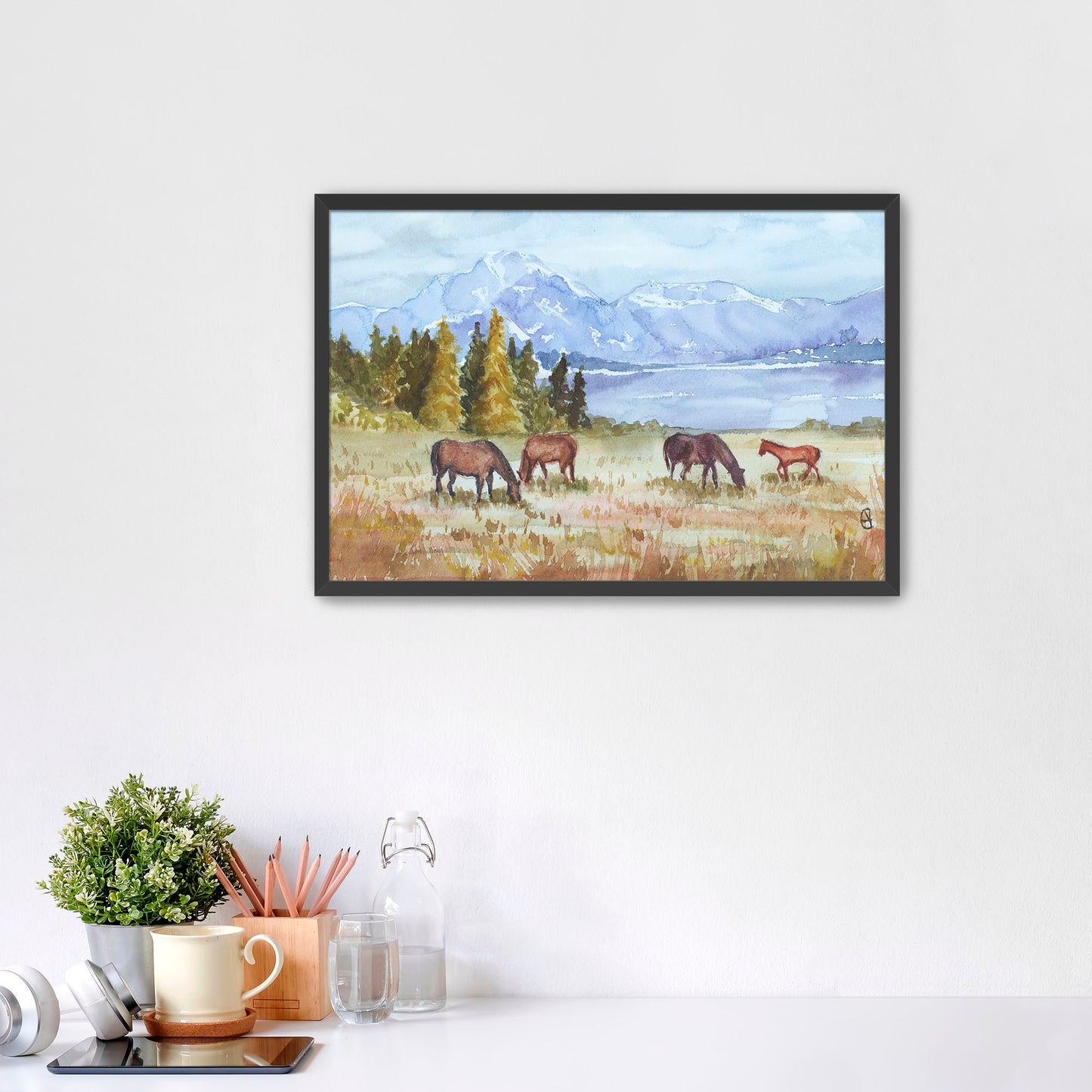 Framed Print of "Alpine Pasture"
