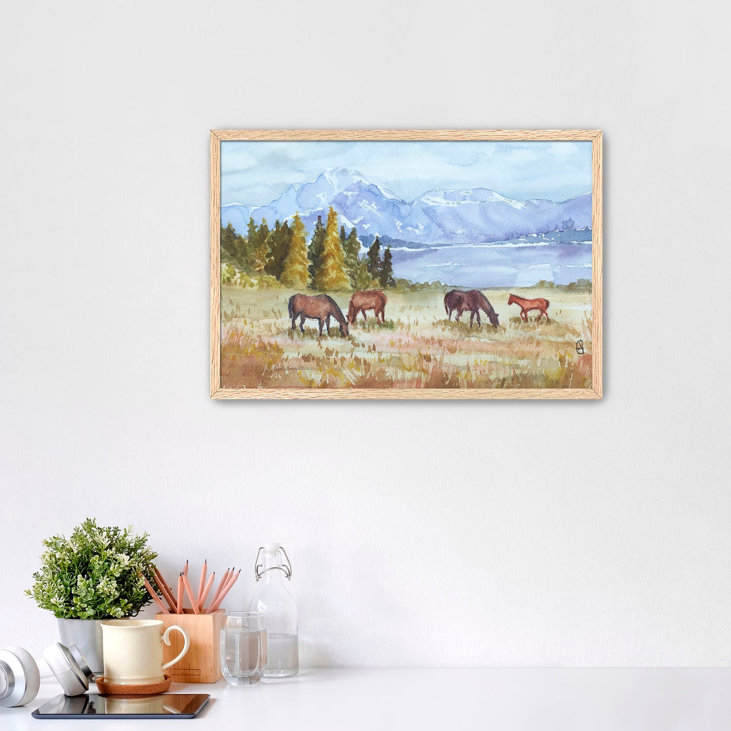 Framed Print of "Alpine Pasture"