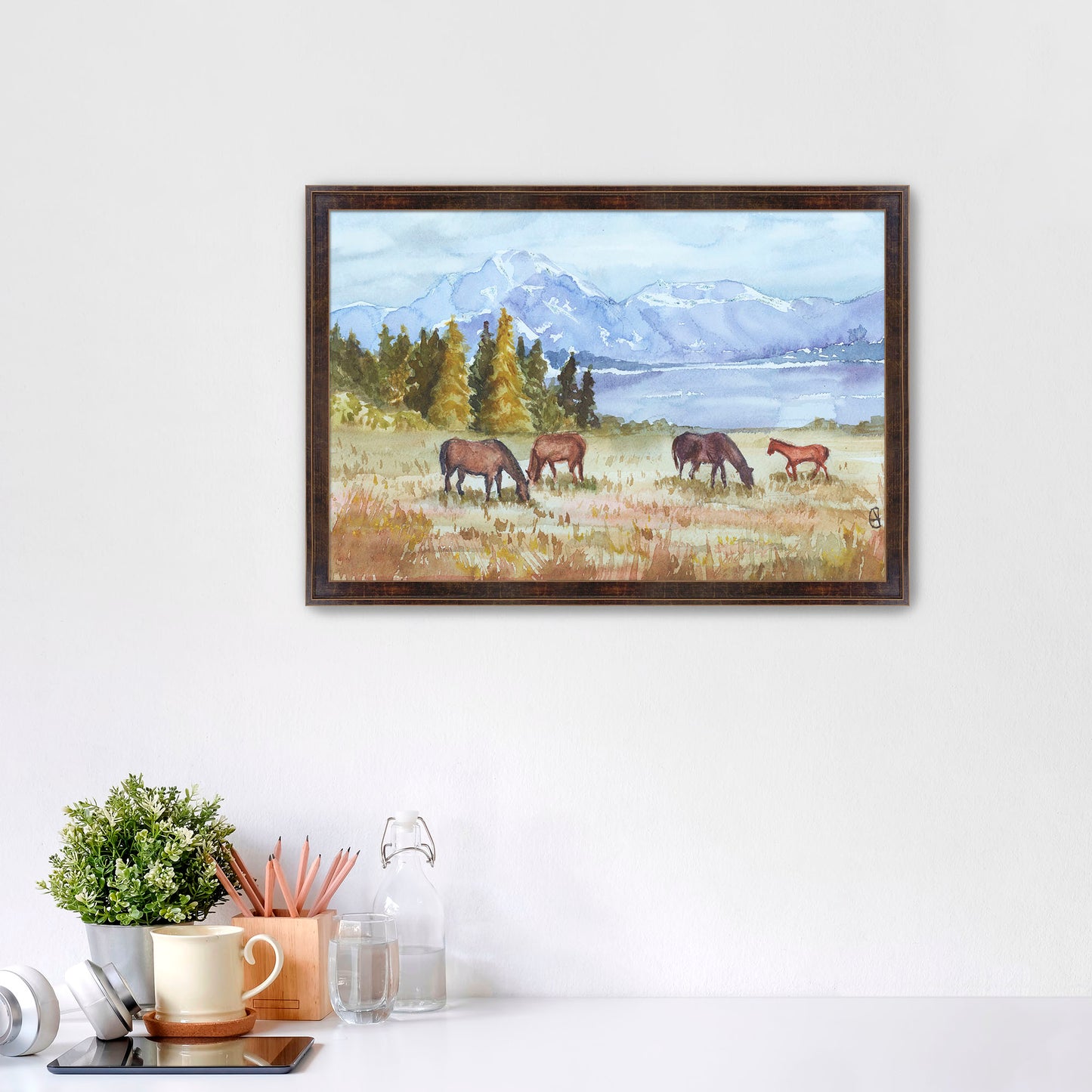 Framed Print of "Alpine Pasture"