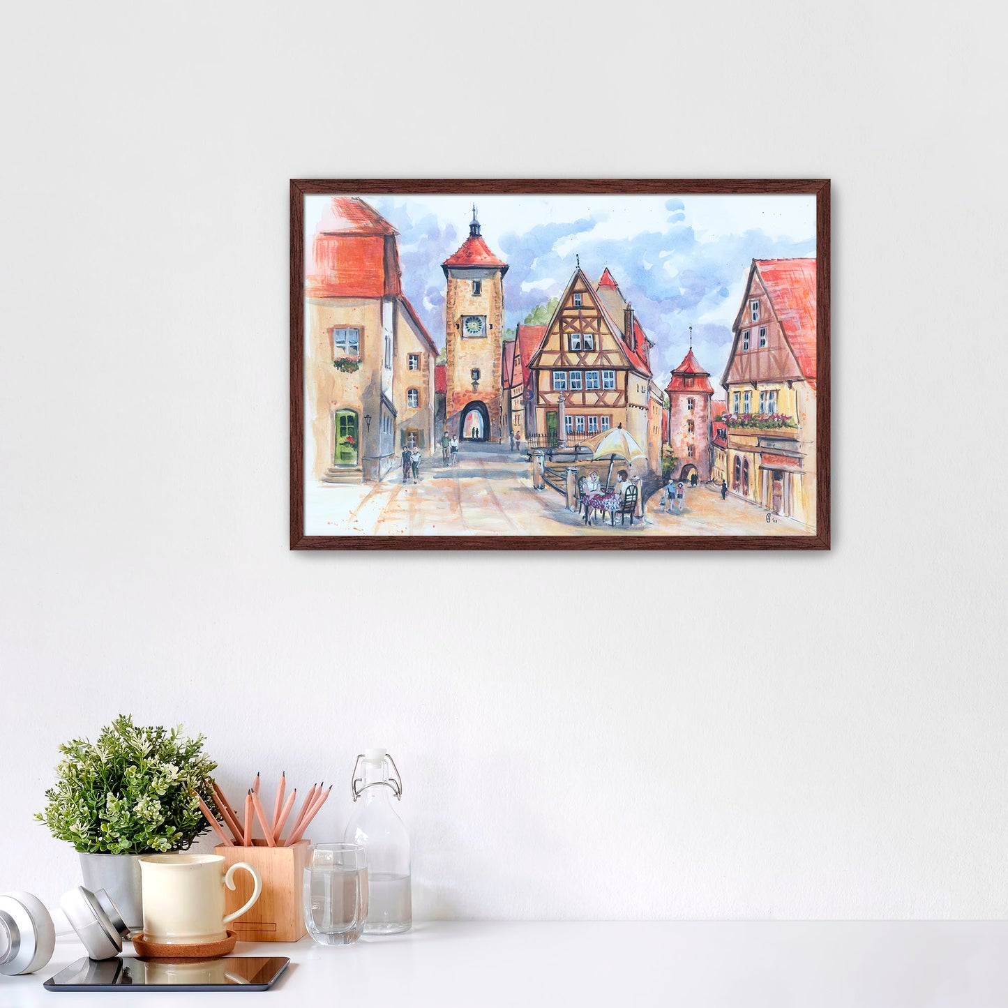 Framed Print of "Village Square"
