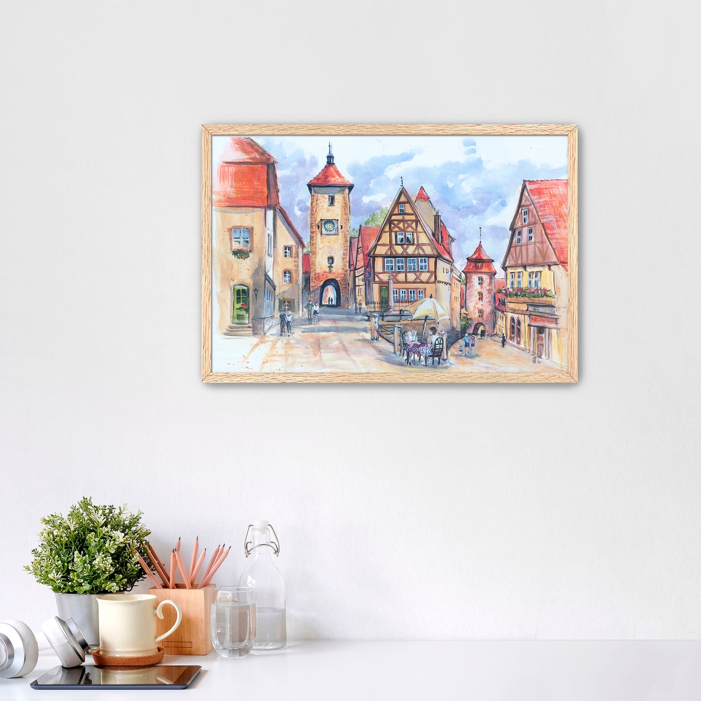 Framed Print of "Village Square"