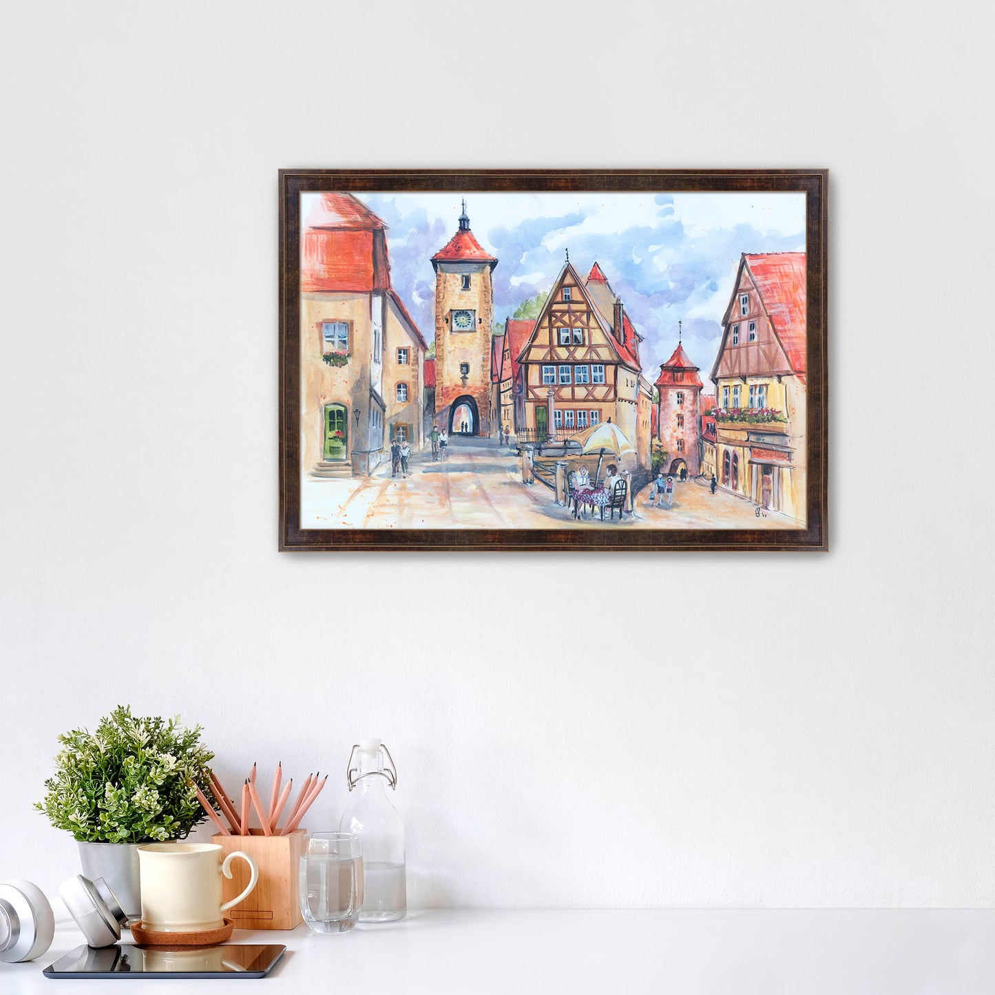 Framed Print of "Village Square"