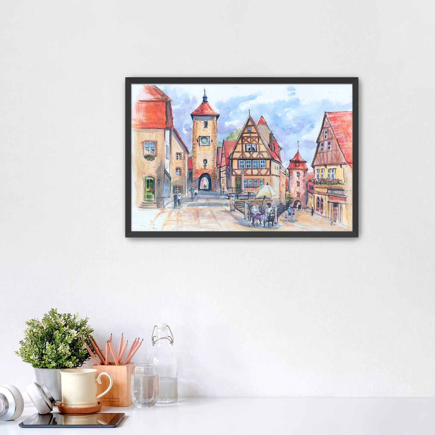 Framed Print of "Village Square"