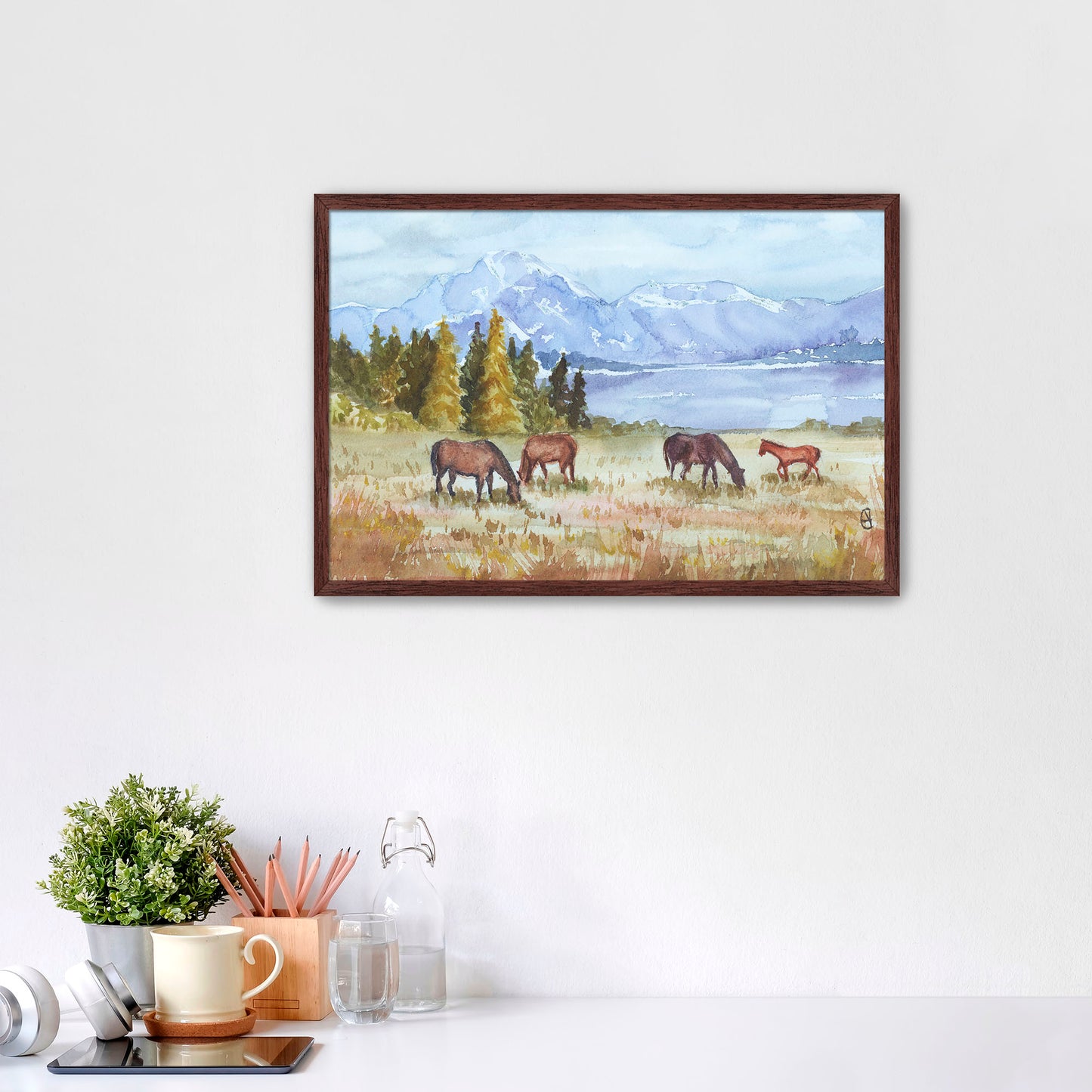 Framed Print of "Alpine Pasture"